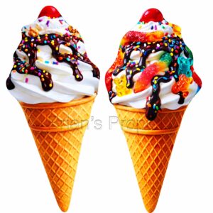 Jumbo Life-Sized Ice Cream Cone Photo Booth Prop